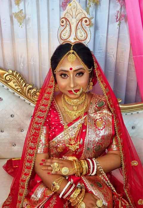 Long Lasting Bengali Bridal Makeup for Summer